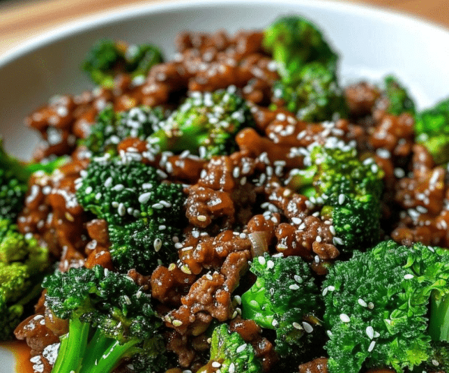 Honey Garlic Ground Beef and Broccoli Stir-Fry