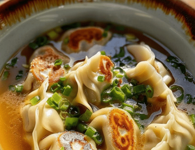 Gyoza Soup (Japanese Dumpling Soup)