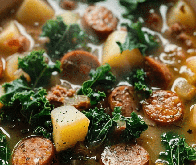 Hearty Soup with Sausage, Potatoes & Kale Sausage Potato and Kale Soup