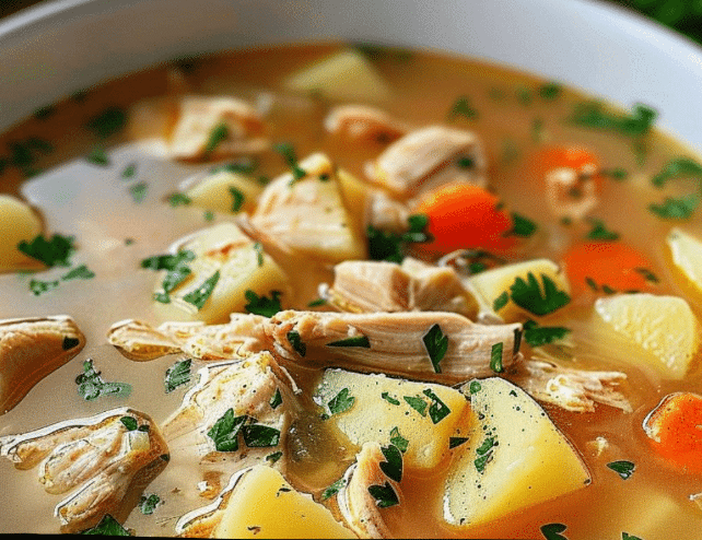 Comforting Chicken Soup with Potatoes