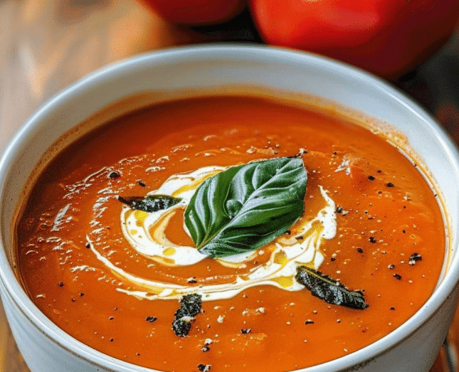 Creamy Roasted Garlic Tomato Soup