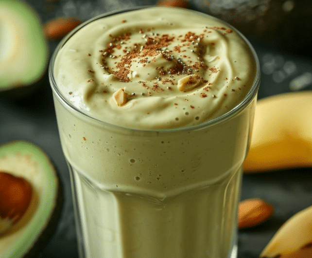 Almond Banana Avocado Smoothie