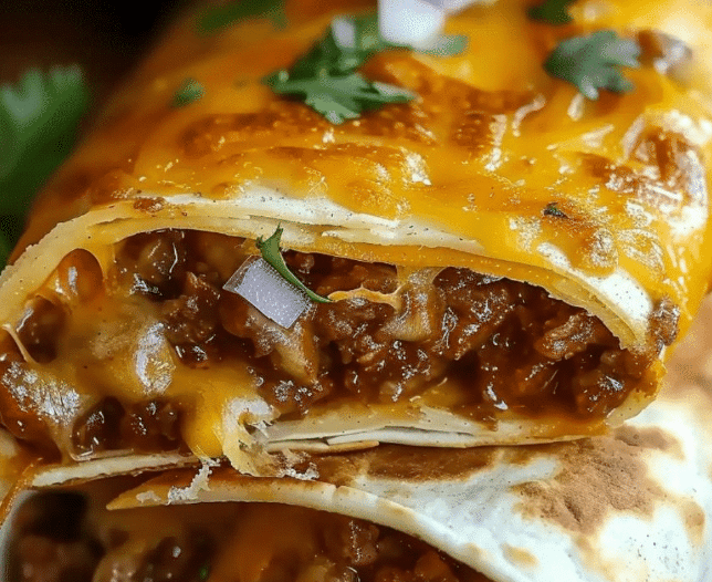 Cheesy Beef Chimichangas Easy Dinner Recipe