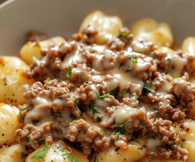 Creamy Ground Beef Gnocchi