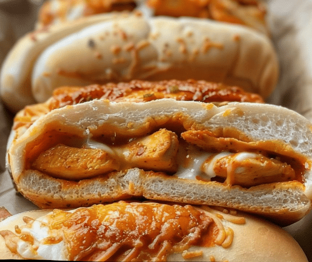 Freshly Baked Cheesy Chicken Buns Cheesy Dynamite Chicken Buns
