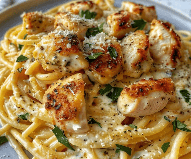 Creamy Garlic Parmesan Chicken Pasta (Easy 30-Minute Dinner!)