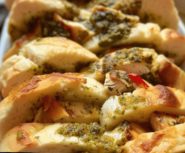 Chicken Pesto Pan Bread