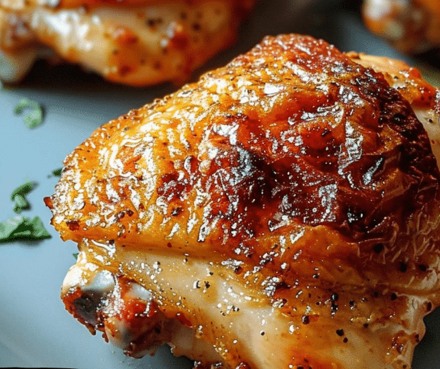 Crispy Oven-Baked Chicken Thigh Perfection Crispy Baked Chicken Thighs Recipe Simple and Delicious Dinner Idea