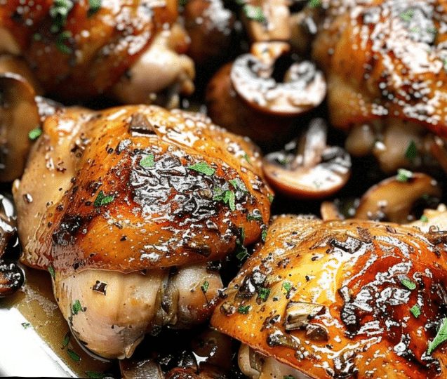 Easy Chicken Thighs With Mushrooms