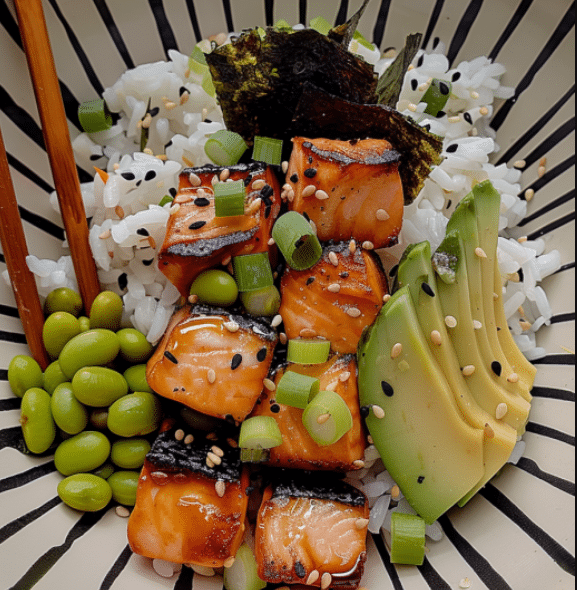 Teriyaki Salmon Sushi Bowl