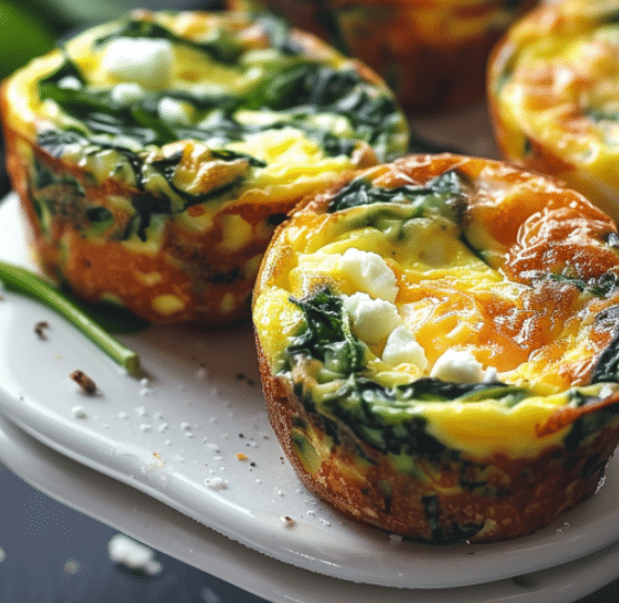 Quick & Healthy Egg Muffins with Spinach and Feta