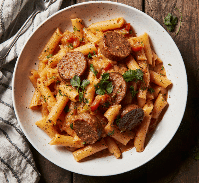 Creamy Cajun Sausage Pasta (One Pot)