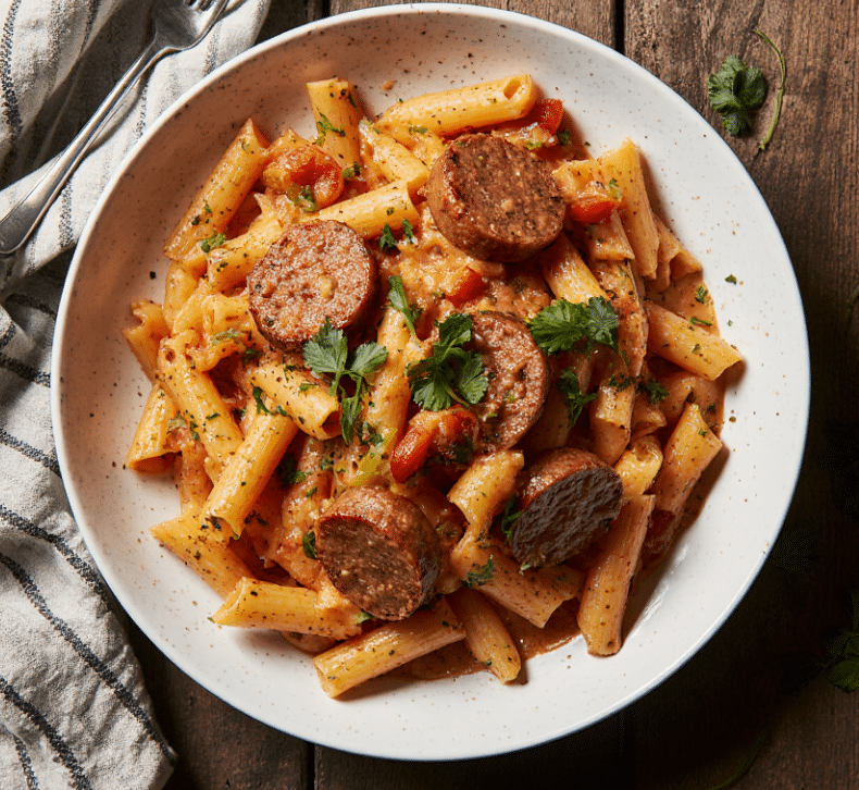 Creamy Cajun Sausage Pasta (One Pot)