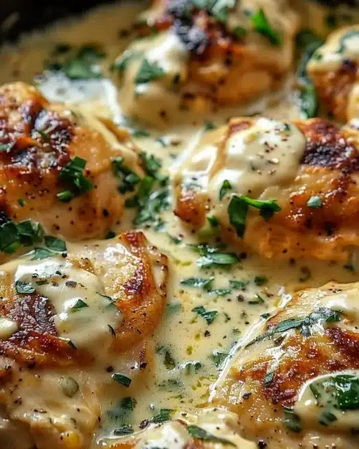 Delicious Chicken Florentine dish served with spinach and creamy sauce