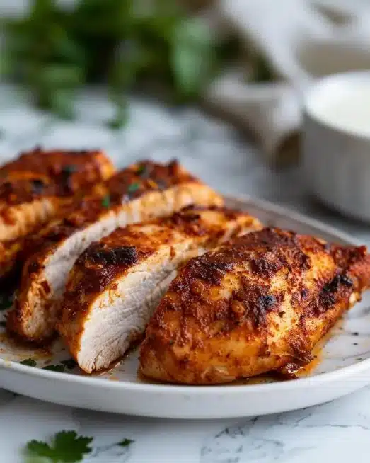 Delicious air fryer boneless chicken breast cooked to perfection
