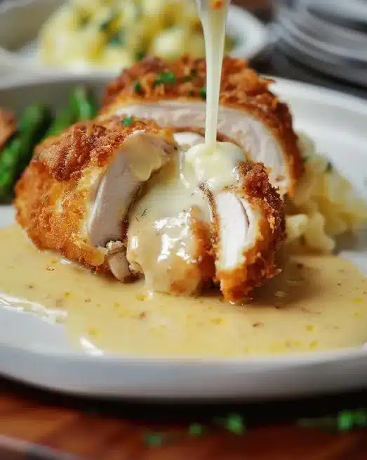 Delicious Chicken Blue Ribbon dish showcasing tender, flavorful chicken cooked to perfection.