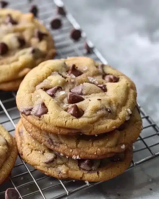 Crumbl copycat chocolate chip cookies on a plate