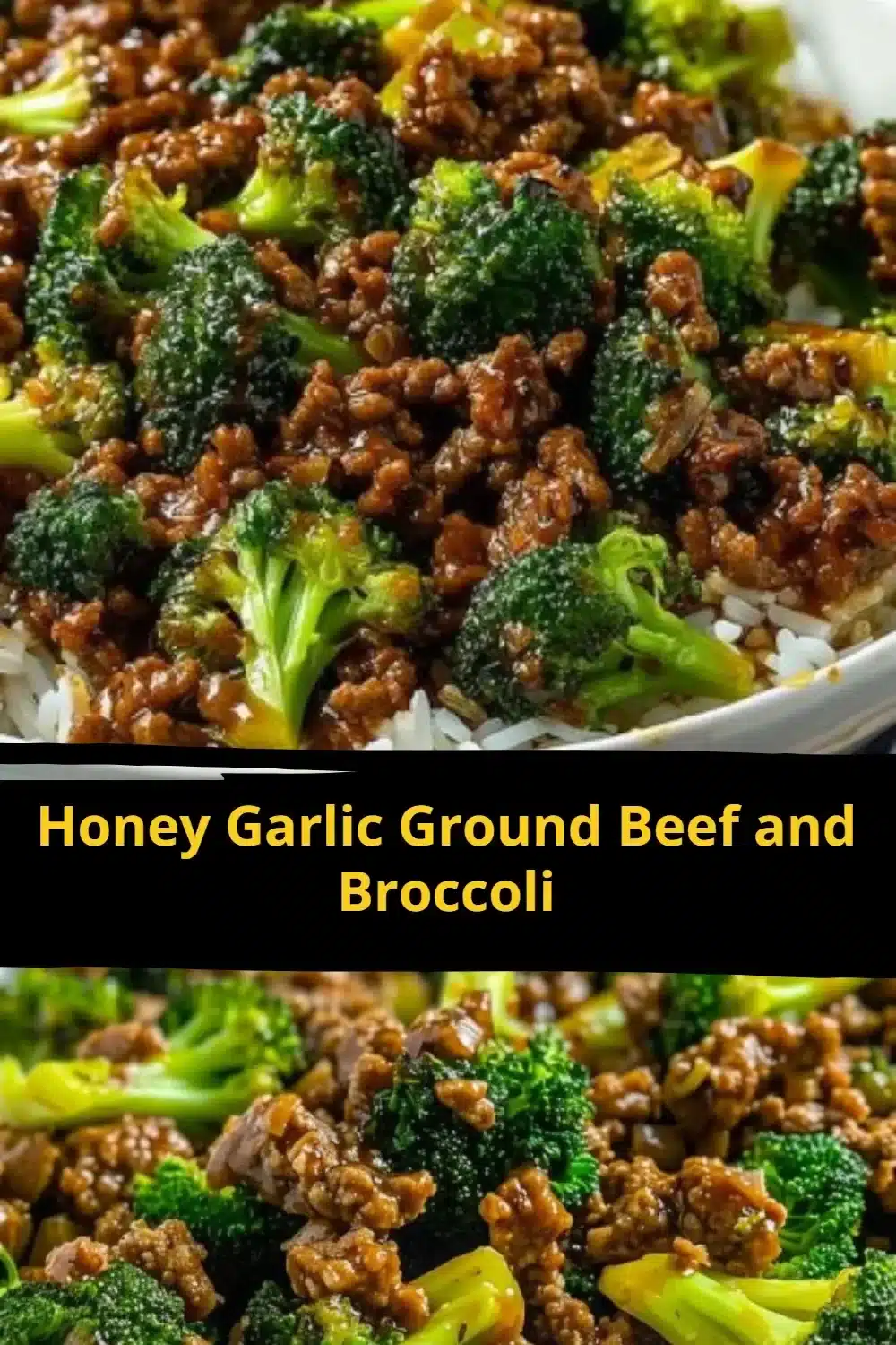 Honey garlic ground beef stir fry with broccoli