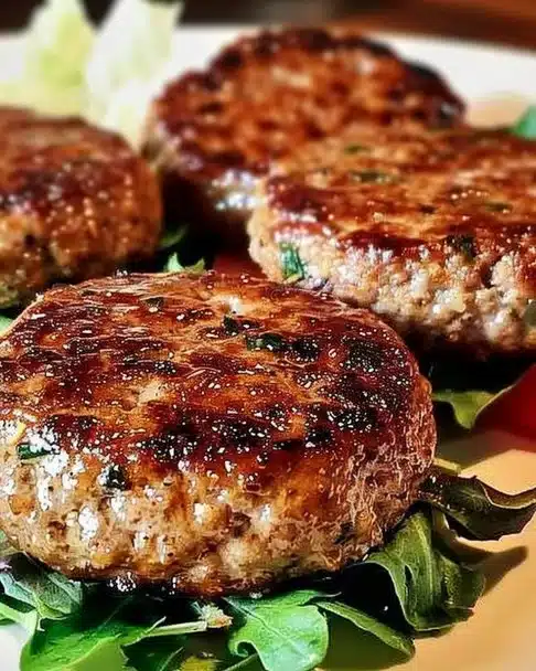 Juicy ground turkey burgers served with fresh toppings and condiments