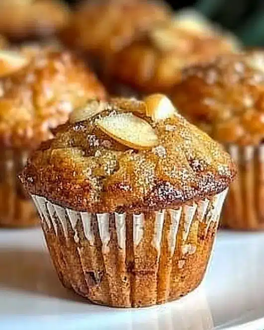 Apple Cinnamon Greek Yogurt Muffins packed with flavor and nutrition