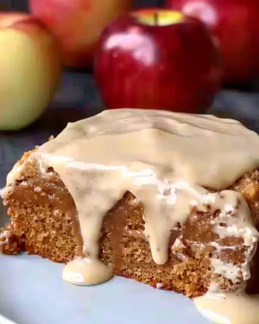 Homemade Apple Spice Cake with fresh apples and warm spices