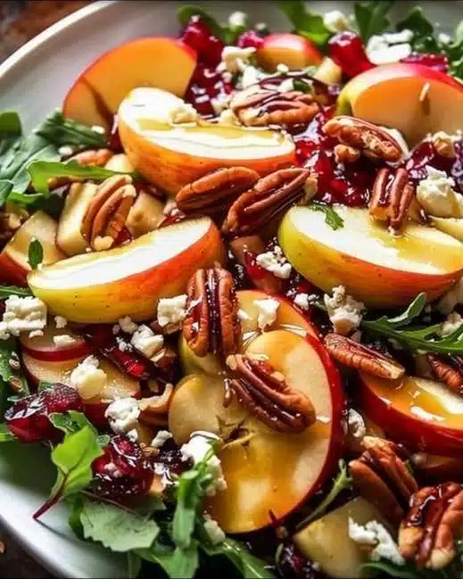 Autumn Harvest Apple Salad with fresh apples and seasonal ingredients