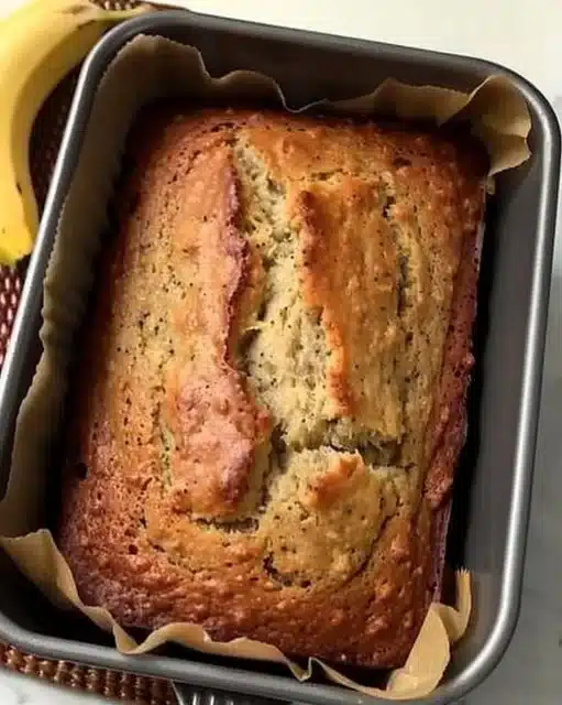 Homemade banana bread sliced and ready to be served