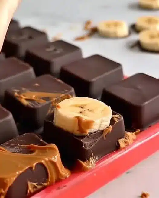 Delicious Banana Snickers candy bars stacked on a plate.