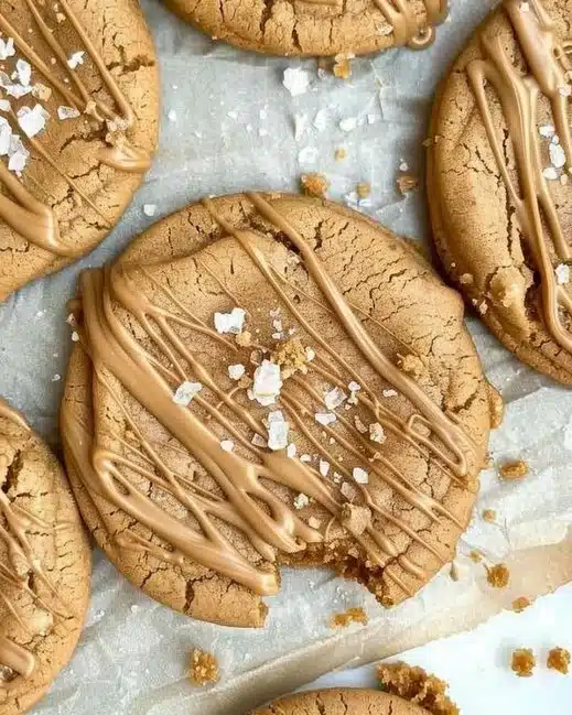 Delicious Biscoff cookie butter cookies stacked on a plate