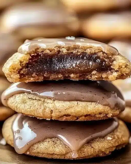 Delicious Brown Sugar Pop Tart Cookies with a sweet glaze on top.