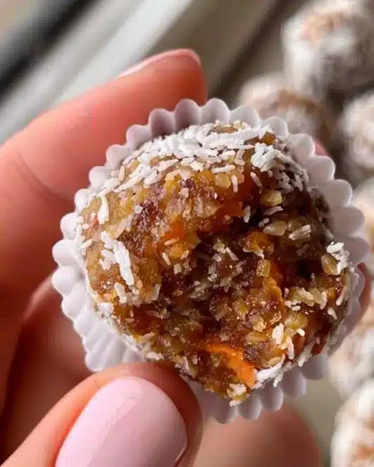 Homemade carrot cake energy balls loaded with healthy ingredients and flavor