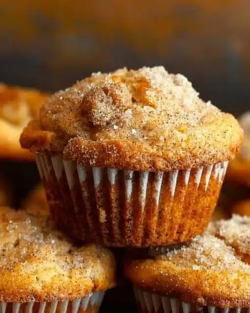 Cinnamon banana bread muffins fresh out of the oven
