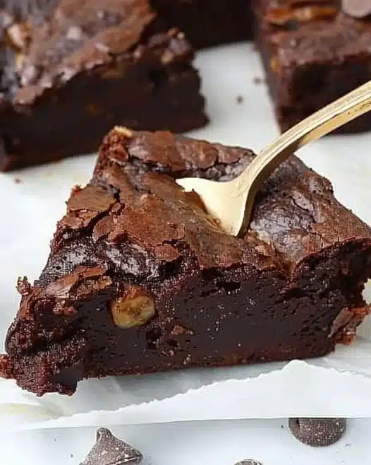 Delicious 3-ingredient brownies with a rich chocolate texture