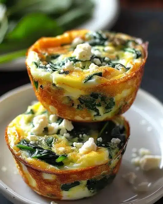 Spinach and feta egg muffins for a healthy breakfast option