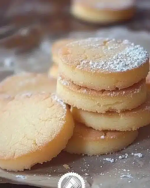 Delicious homemade French Butter Cookies on a rustic plate