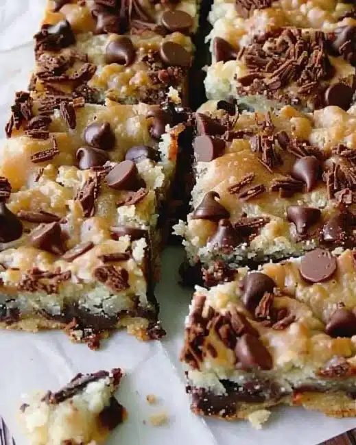 Delicious homemade Magic Cookie Bars with layers of chocolate and coconut