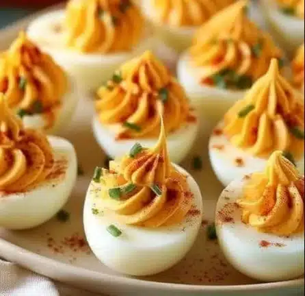 Festive Pumpkin Patch Deviled Eggs for autumn gatherings