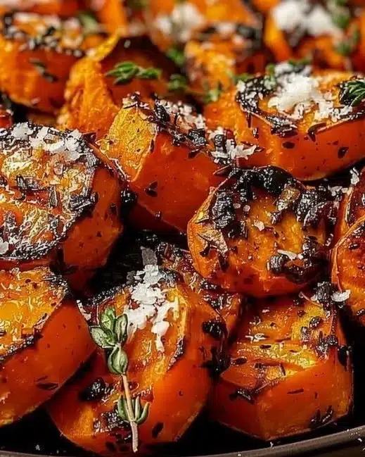 Delicious roasted sweet potatoes served in a bowl.