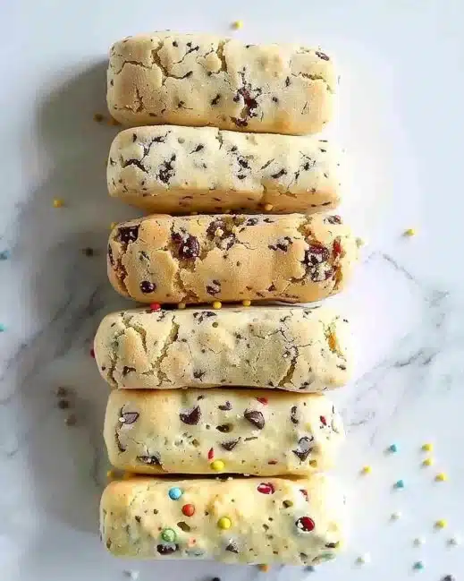 A plate of freshly baked slice-and-bake cookies with chocolate chips