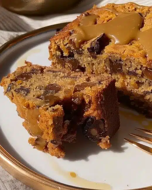 Vegan sweet potato banana bread sliced on a wooden board