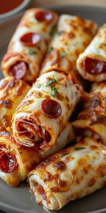Cheesy Pepperoni Pizza Roll Ups