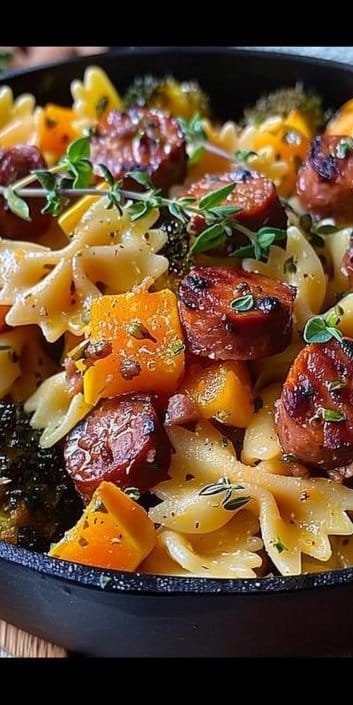 Autumn Sausage Pasta Squash
