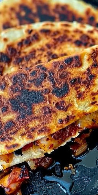 Blackstone Hot Honey BBQ Chicken Quesadillas