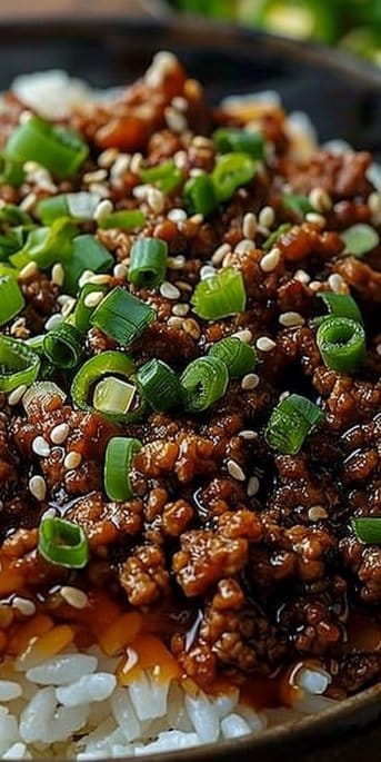Quick and Easy Korean Ground Beef Bowl