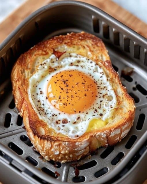 Air Fryer Egg and Cheese Toast
