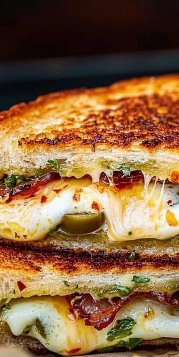 Roasted Jalapeno Popper Grilled Cheese
