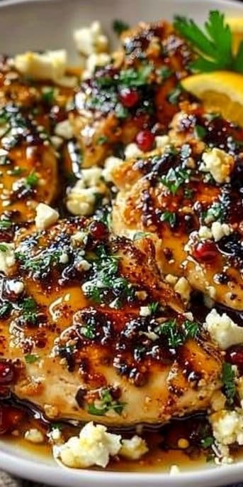 Hot Honey Infused Feta Chicken