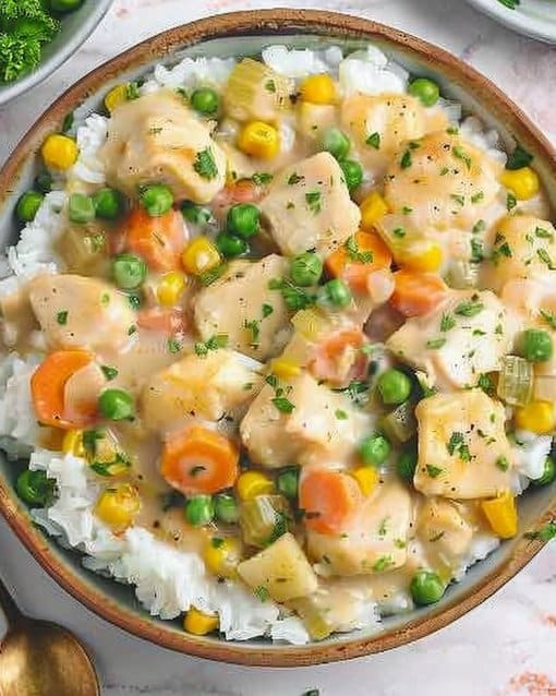 Crustless Chicken Pot Pie