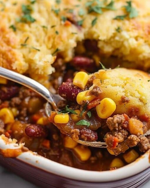 Easy Cowboy Cornbread Casserole | Practically Homemade