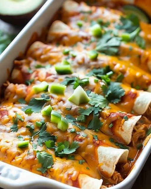 Healthy Low Calorie Chicken Enchiladas